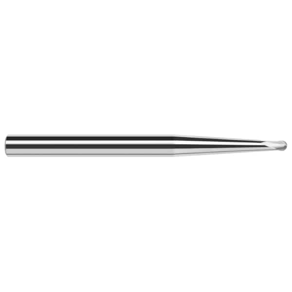 High Helix End Mill for Aluminum Alloys - Ball, 0.0310" (1/32)